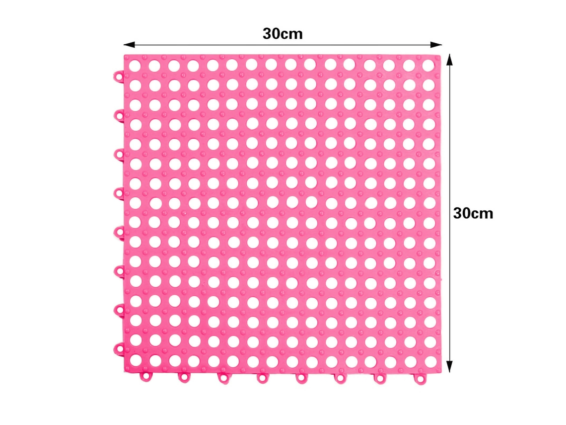 Tapete De Chuveiro Quadrado Anti Derrapante Com Pontos Cilíndricos