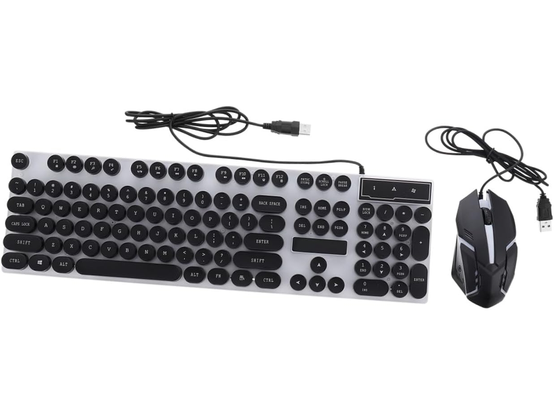 Conjunto De Teclado E Mouse Para Jogos Com Fio Usb, Design Retroiluminado, Ergonômico E Ambidestro.