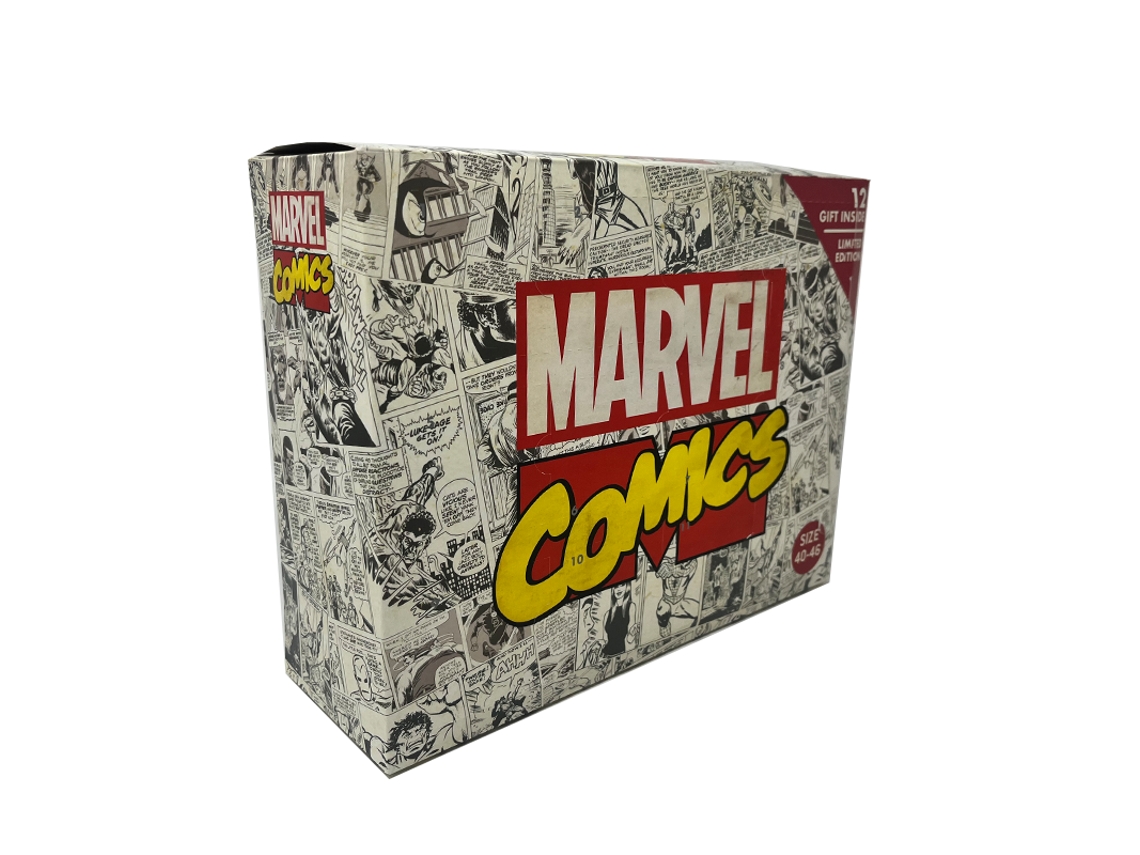 Caixa Oferta 12 Pares Meias Marvel Tamanho 40/46