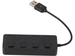 Hub Usb 2.0 De Alta Velocidade Com 4 Portas E Interruptor
