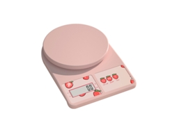 Balança Eletrônica Cozinha Casa/comida/assado, 3kg/0.1g Precisa, Pequena , Rosa Premium Carregável Sfushos (café)