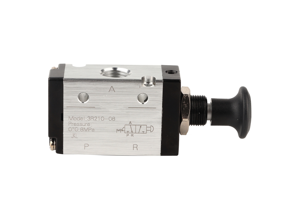 Válvula Solenóide Pneumática De Mão 3r210‑08 2 Posições 3 Vias Com Alça Resistente