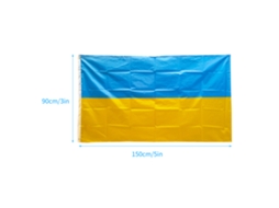 Bandeira da Ucrânia 3x5 pés, poliéster resistente ao desbotamento, para decoração exterior/interior