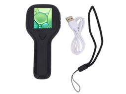 Lupa microscópio portátil 500x, tela IPS 2 polegadas, 2MP, 6 luzes LED ajustáveis S/MARCA