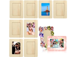 Conjunto De 10 Molduras De Madeira Para Fotos, Molduras De 15 Cm Sem Suporte, Conjunto Gokoco (6 Polegadas)