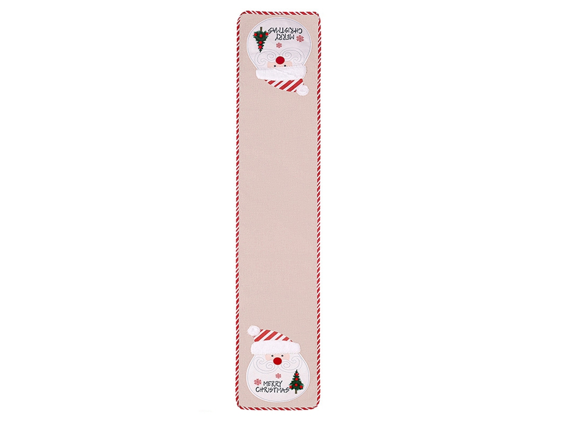 Decoração Natalina Caminho de Mesa com Pai Natal LAXISCREED