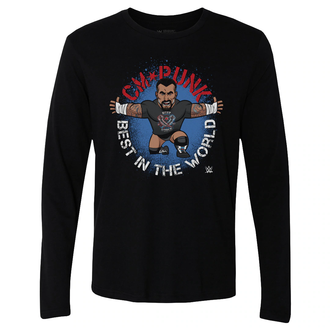 Sweatshirt Rockinstone Wwe Fans Black Cm Punk Big Shots Pose Sweatshirt Unisex Adults-s