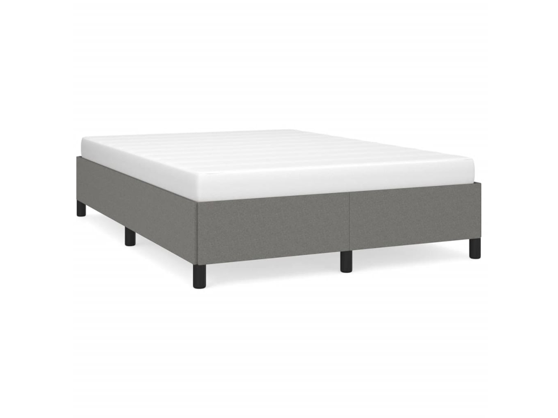 Estrutura De Cama Vidaxl Cinzeto Tecido (203x143x35 Cm)