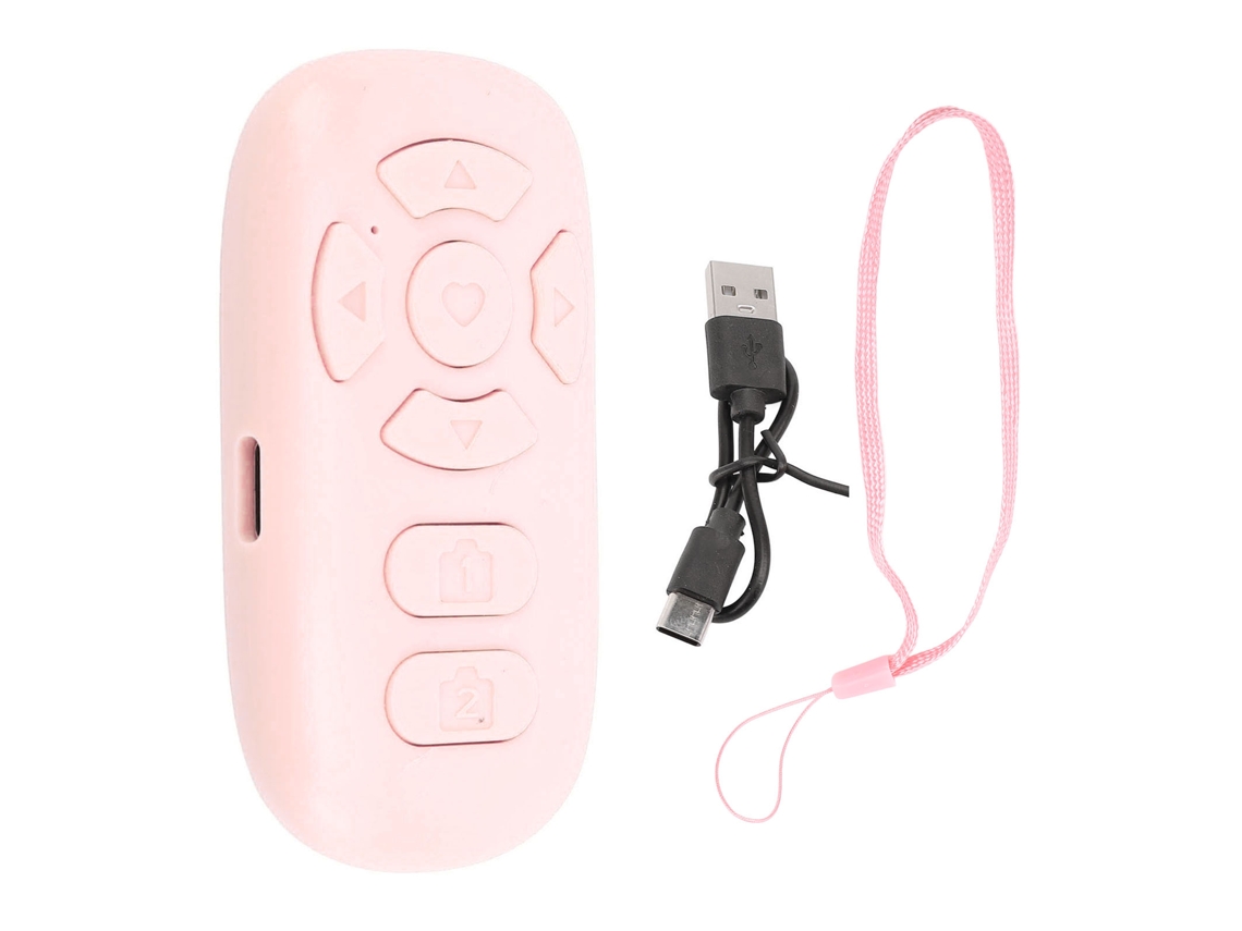 Controle Remoto Sem Fio Para Virar Páginas Bt V4.2 Universal Para Android Ios Smartphones Tablets Rosa