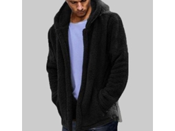 2026 chaqueta de Invierno para Hombre Teddy Bear Fleece Peluda Abrigo Oversize Caliente Otoño Manga Larga L Cor Preto