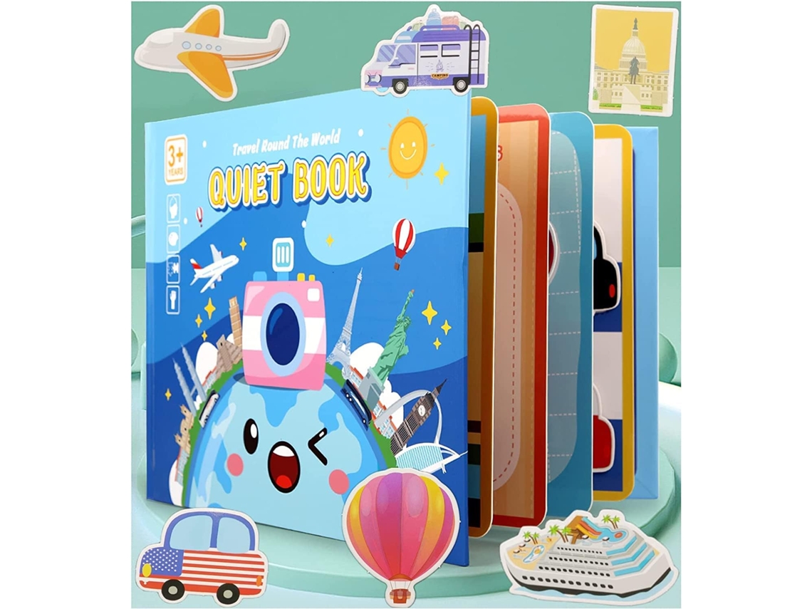 Livro Silencioso Montessori, Brinquedo Silencioso Montessori, Livro De Atividades Interativo, Livro Silencioso Montessori Para Cr Aquaforge