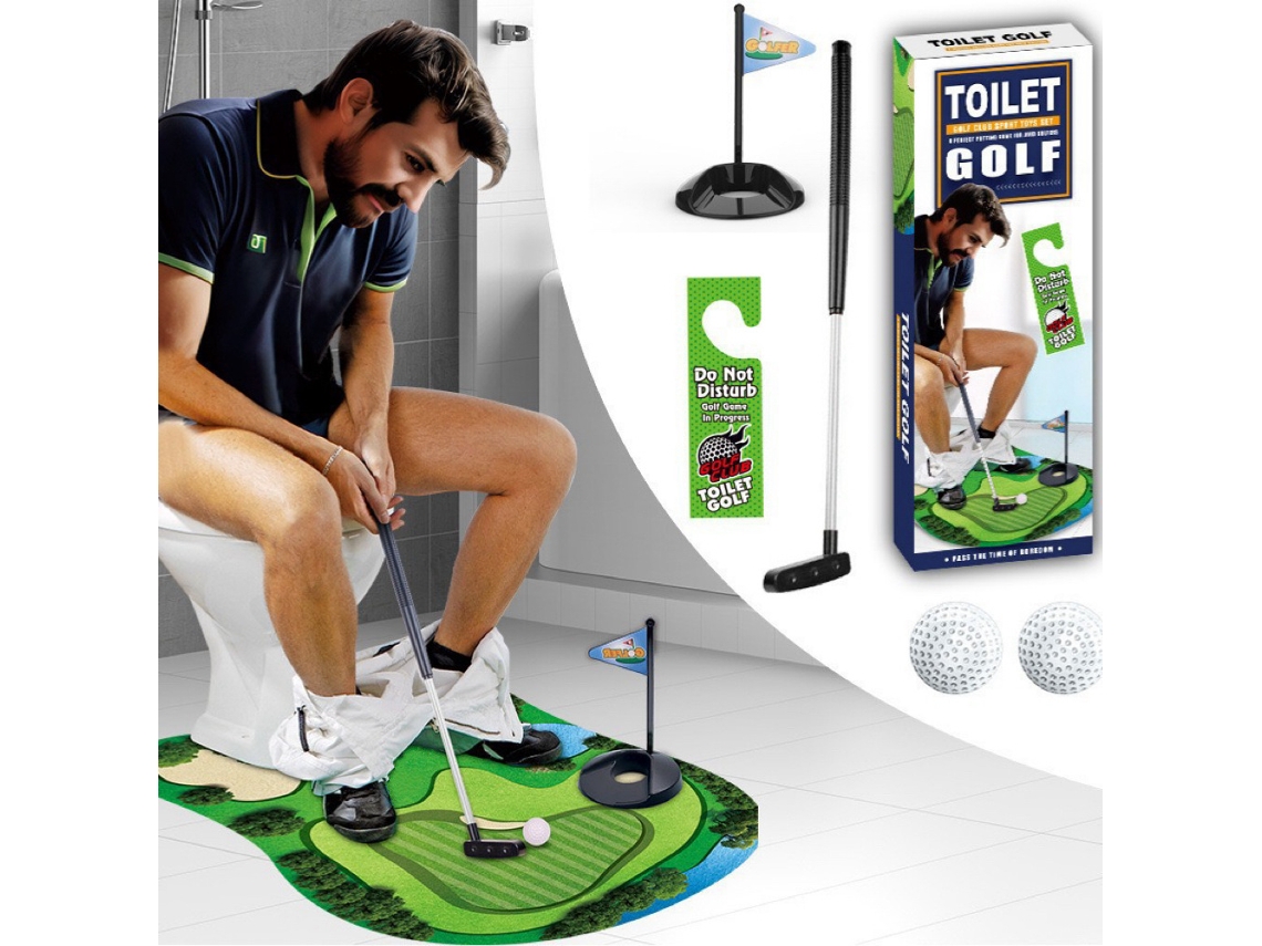 Jogo De Toalete Mini Golfe Wc – Jogo Divertido Casa De Banho