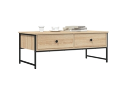 Vidaxl Mesa De Centro 101x49x39,5 Cm Derivados Madeira Carvalho Sonoma