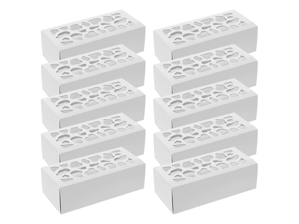 Conjunto De 10 Recipientes Para Biscoitos, Mini Cupcakes, Sobremesas, Caixas De Presente Com Visor E Recipientes Para Macarons. Hengjian