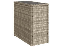 Mesa de apoio para jardim com tampo de vidro 58x27,5x55 cm Vime Pe MAISON EXCLUSIVE