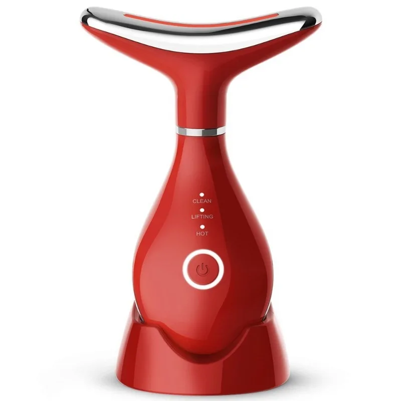 (vermelho) Dispositivo portátil de eletroestimulação muscular para lifting e firmeza do peitoral