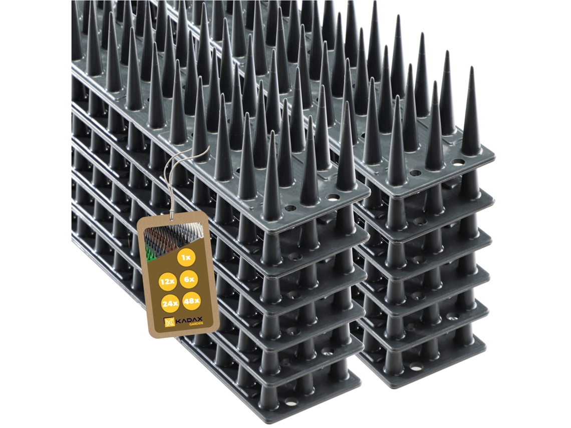 Espinhos para pássaros para pombos contra pássaros 51 cm Plástico denso e resistente 12 peças Kadax