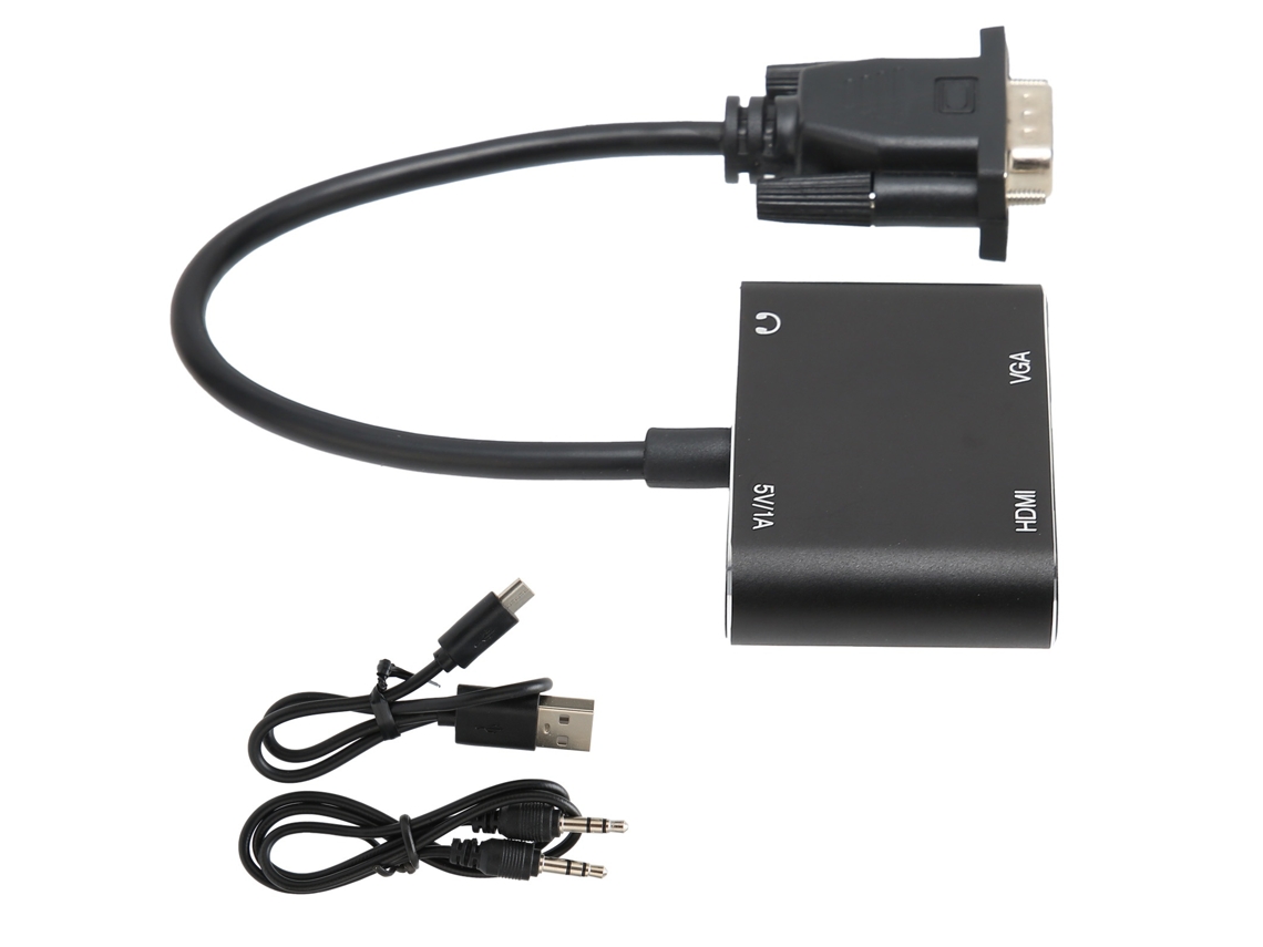 Lurelia Cabo Adaptador Vga, Macho, Fêmea, Com Áudio, Com Alimentação