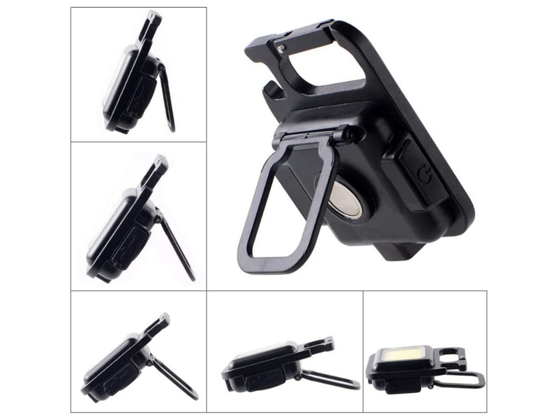 Lanterna Chaveiro Mini Cob Com Bracket E Carregamento Type C