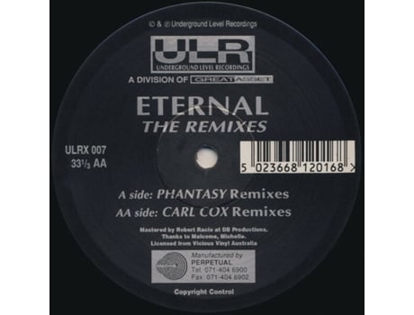 Vinil Eternal The Remixes Underground Level Recordings