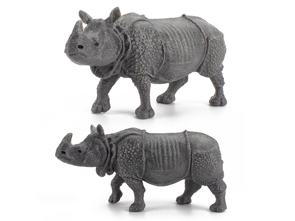 Modelos De Mamíferos Selvagens Simulados, Brinquedos Indianos De Rinoceronte Unicorno