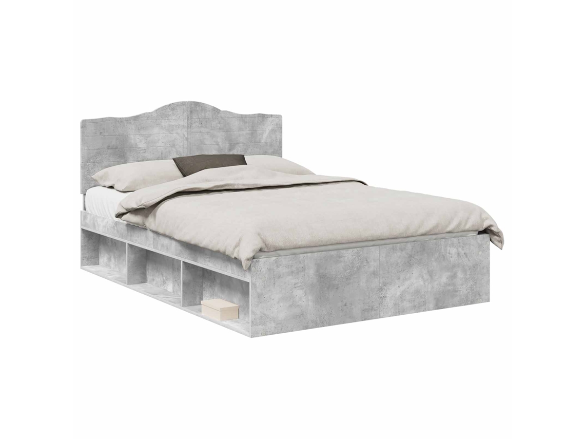 Estrutura da Cama com Cabeceira Concreto 140 X 190 Cm MAISON EXCLUSIVE