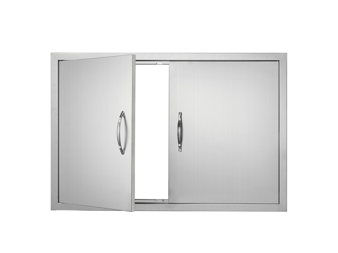 Porta Em Aço Inoxidável Para Cozinha Exterior 915x610mm Com Fecho Magnético Tekmaquinas