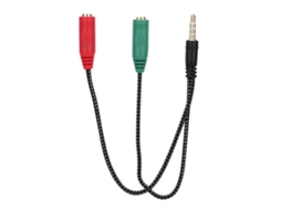 Adaptador de Áudio Duplo 3,5 Mm para Fone e Microfone AQUAFORGE