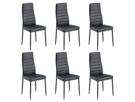 Juego De 6 Sillas De Comedor, Silla De Oficina Negro