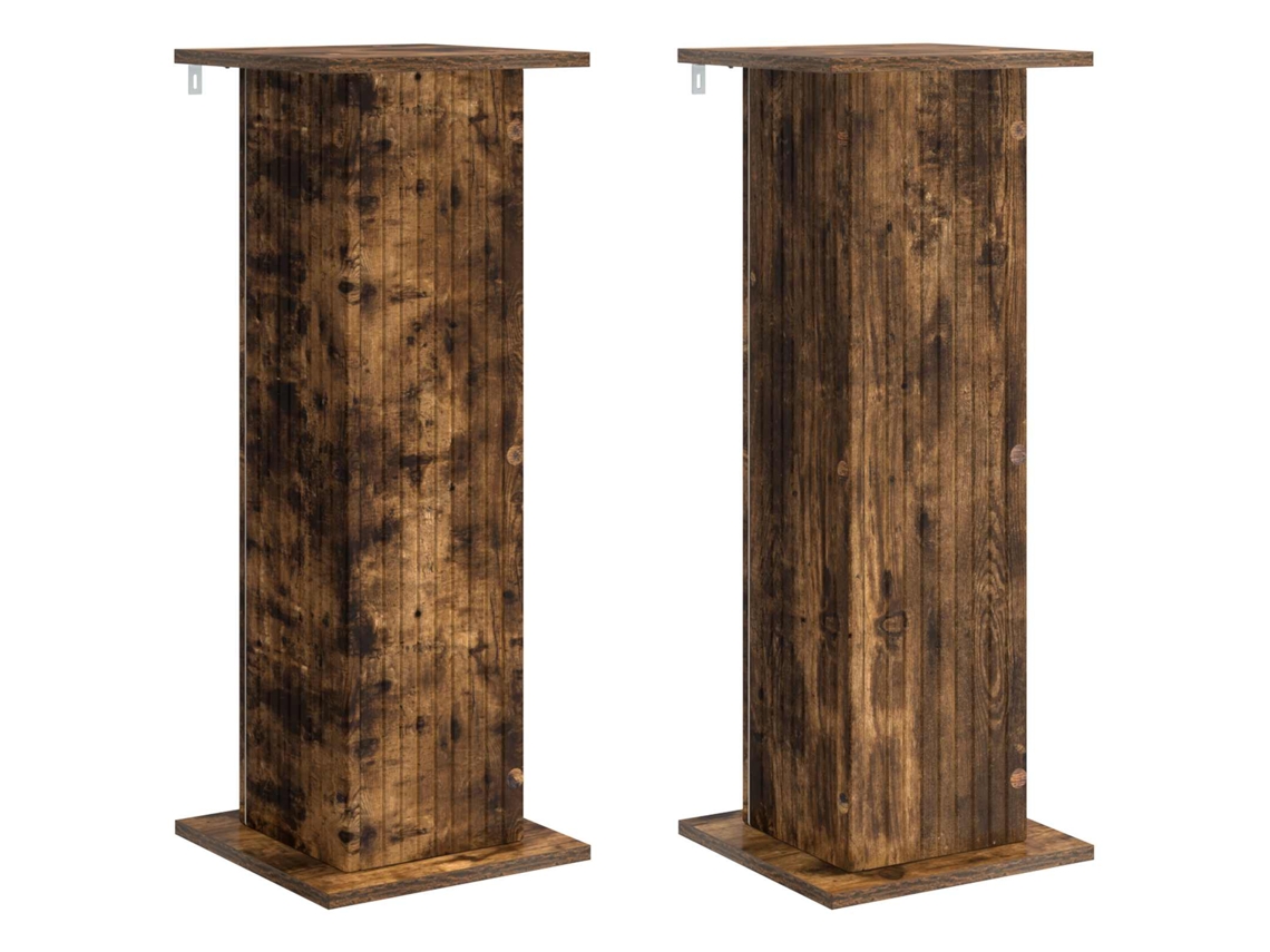 Conjunto 2 Suporte Moderno Para Plantas Vidaxl Castanho Derivados De Madeira (30,5 X 30 X 80,5 Cm)