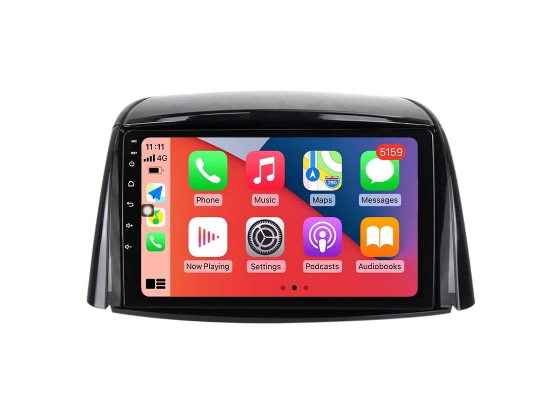 Auto Rádio Carro Bluetooth Autoradio 8GB RAM 128G ROM CarPlay Navegação GPS Ecrã Táctil RoverOne para Renault Koleos 2008-2016  