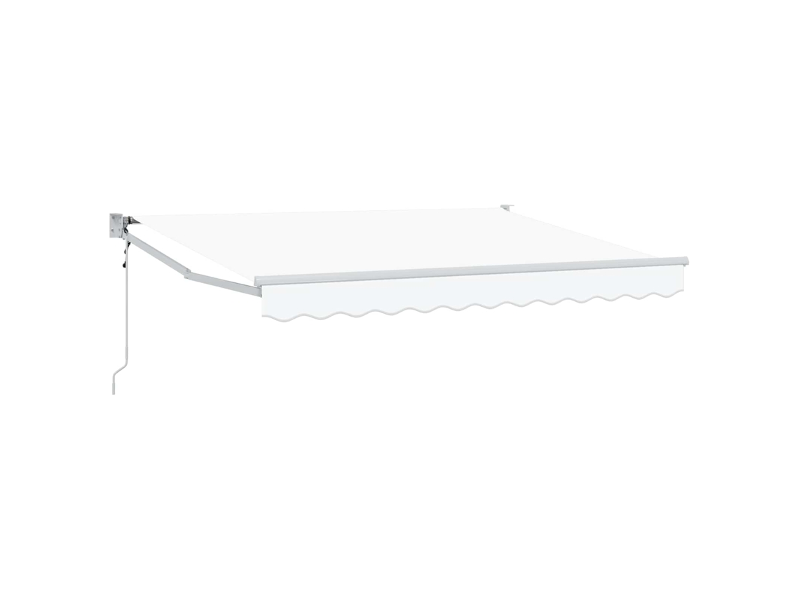 Conjunto 1 Toldo Retrátil Vidaxl Branco Poliéster (3,5 X 2 M)