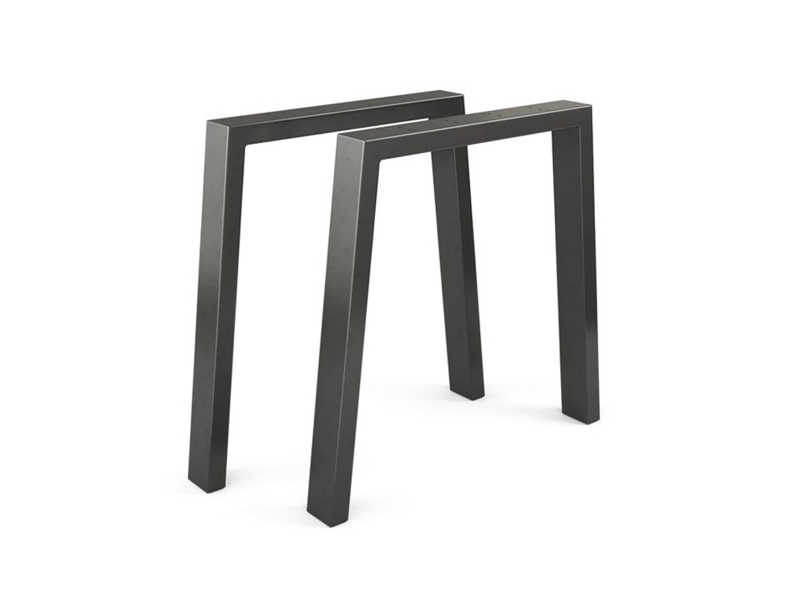 Pés De Mesa, 75x72cm Em Forma De U, Preto, Vicco