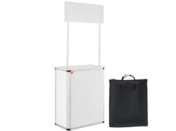 Mesa de Pódio Portátil para Feiras Comerciais VEVOR 30 91Inch X 14 96Inch X 71 46Inch Estande de Exposição para Balcão de Exposição com Parede