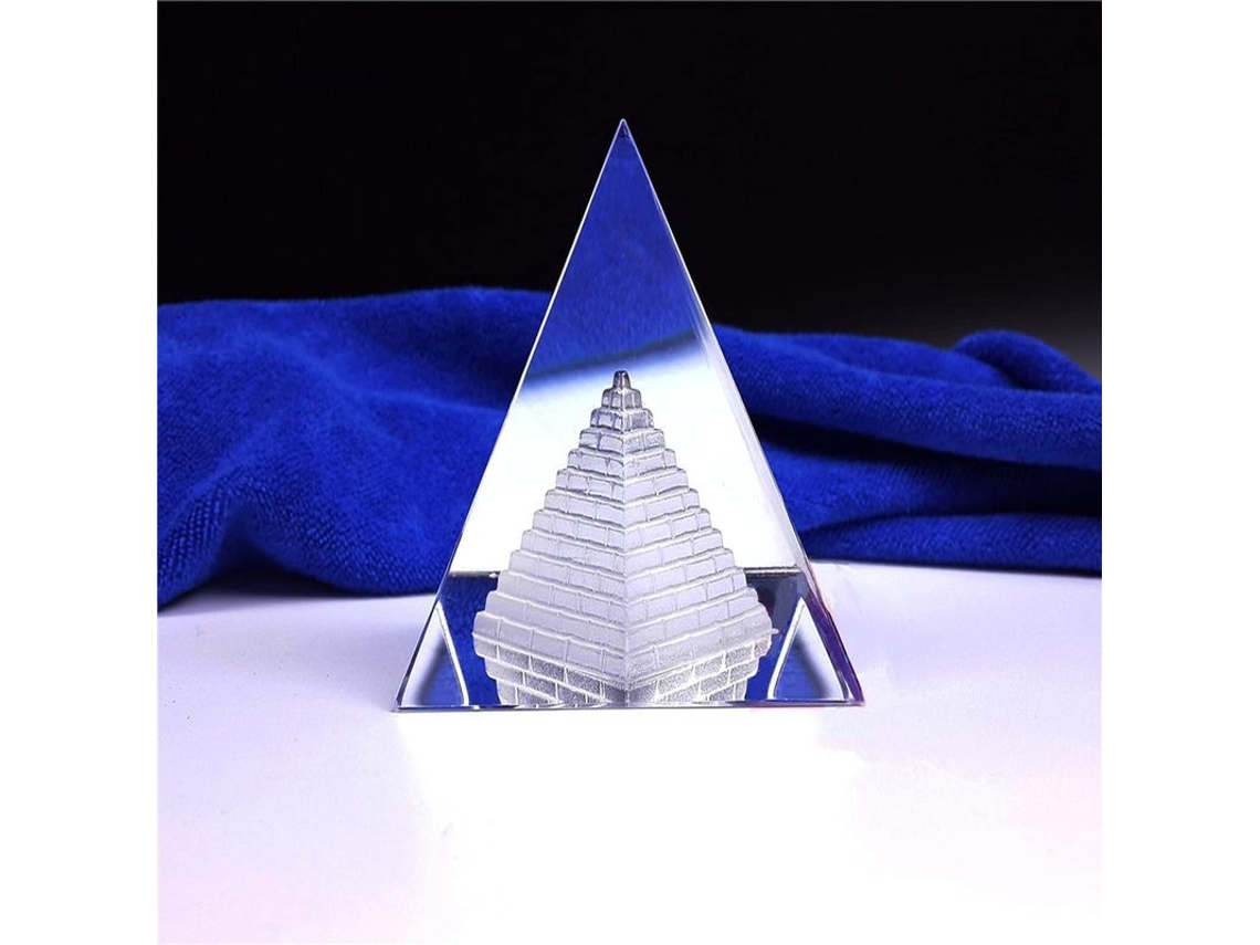 Pirâmide De Cristal Claro, Prisma De Feng Shui Para Meditação E Decoração De Casa/escritório