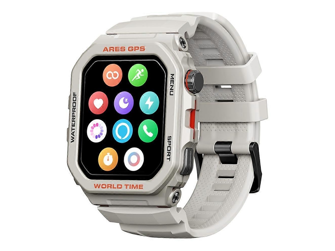 Ares GPS 1,75 polegadas Bluetooth Call Smart Watch GPS Posicionamento Monitoramento de saúde Relógio esportivo Branco Ly Ebike