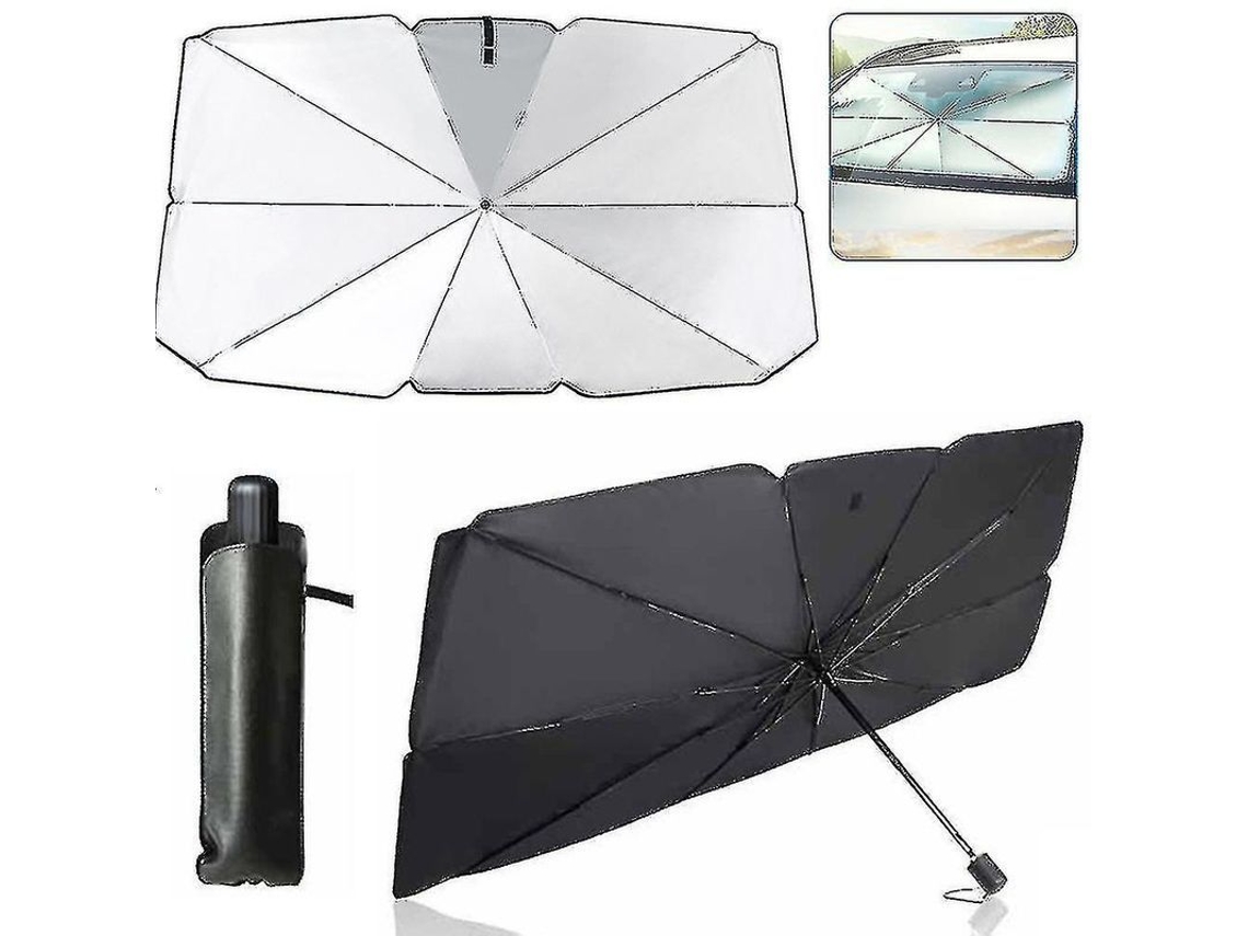 Toldo De Para-brisa Carro, Toldo De Sol Plegable De Tela Prata Titânio Com Estilo Paraguas 79 X 145 Cm