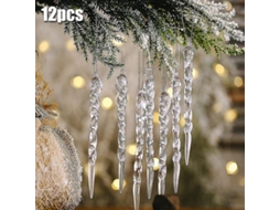 12 Peças Adorno De Gelo Para Árvore De Natal Decoração De Casa E Festa Natalina