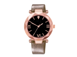 Reloj De Cuarzo Unisex De Pareja Con Correa De Cuero Pu Zhoulianfa (café)