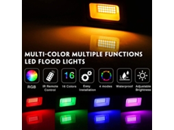 2026 luz de Inundación Rgb de 25w Exterior Impermeable Ip66 Con Control Remoto para Bodas, Fiestas, Iluminación de Escenario