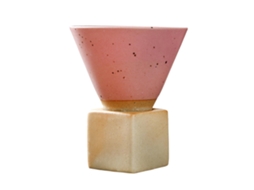 Caneca De Cerâmica 200ml Com Formato Cone, Ideal Para Chá, Cappuccino E Café, Base Funcional Artística. Aquaforge