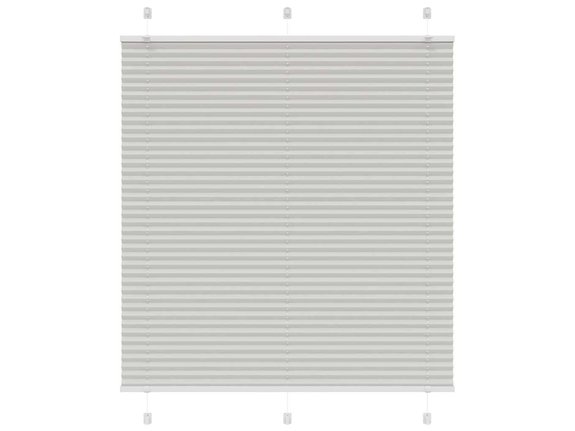 Vidaxl Plissado Cego Cinzento Luz 115x150 Cm Largura Tecido 114,4cm