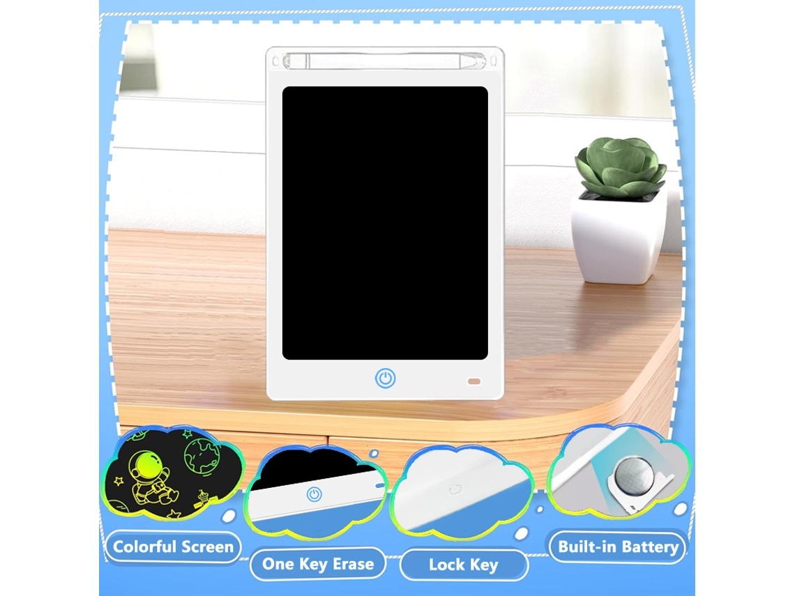 Quadro de Desenho Lcd para Criançasbranco de 10 Polegadas Painel Frontal Branco CHENNNLS
