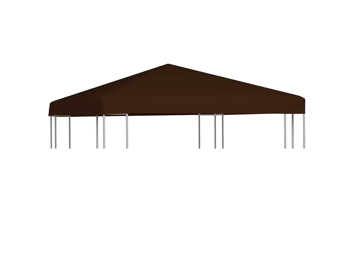 Vidaxl Cobertura De Gazebo 310 G/m² 3x3 M Castanho