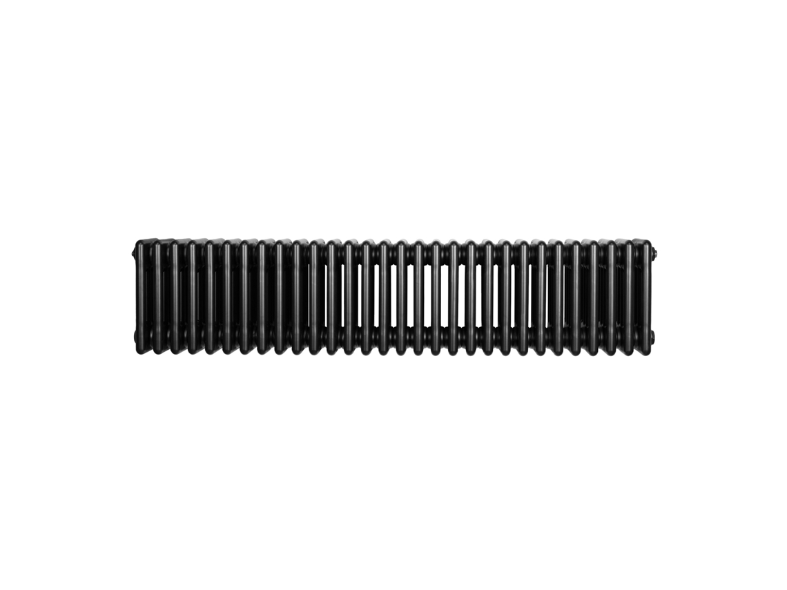 Radiador Horizontal 4 Colunas 300x1010 Mm - Preto, Aço Carbono 1.5 Mm, 1114 W, Alta Eficiência, Fácil Instalação,