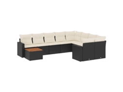 Garden Sofa Set, Garden Sofa Sets Vidaxl Preto Rattan / Vime (n/a)
