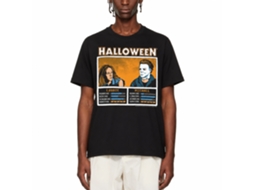 Rockinstone Halloween Movie Face Off No Knives Black Adult T-shirt Size:xl