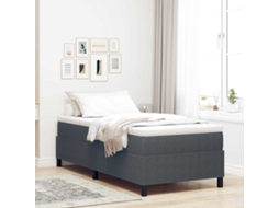 Vidaxl Cama Box Cinza Escuro E Branco 80 X 200 Cm