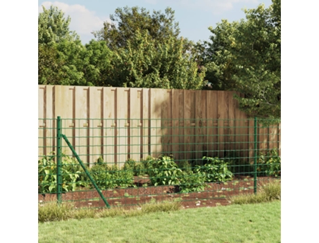 Cerca de Malha de Arame com Flange 1X25 M Verde VIDAXL
