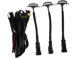 Kit De Iluminação Para Grade Automotiva Vicasky Com 3 Leds Amarelos E Âmbar Alta Intensidade Em Pvc Maior Segurança Uso